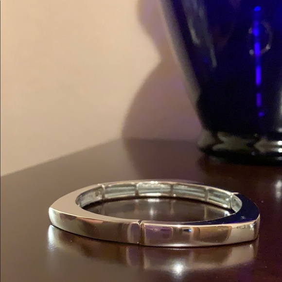 K.C. Silver tone custom stretchy bracelet - Picture 5 of 7